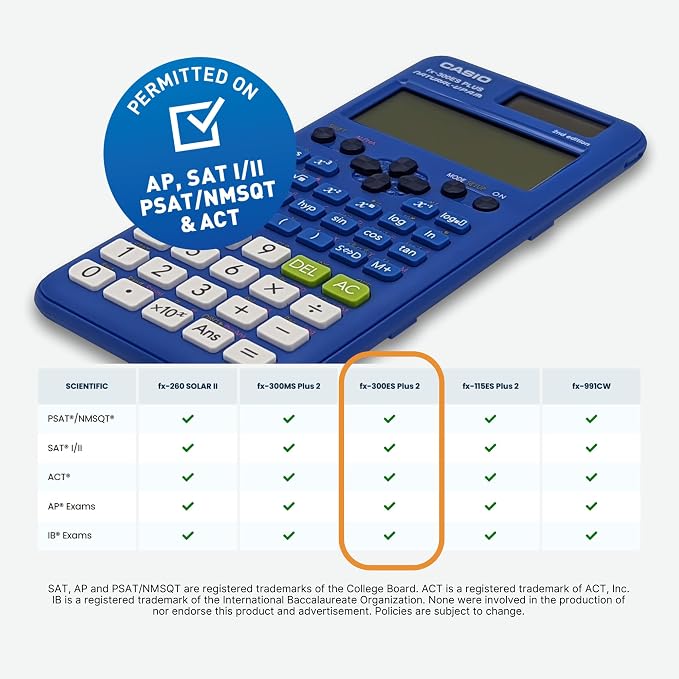 Casio fx-300ES Plus 2nd Edition – Standard Scientific Calculator | 262 Functions - Image 5