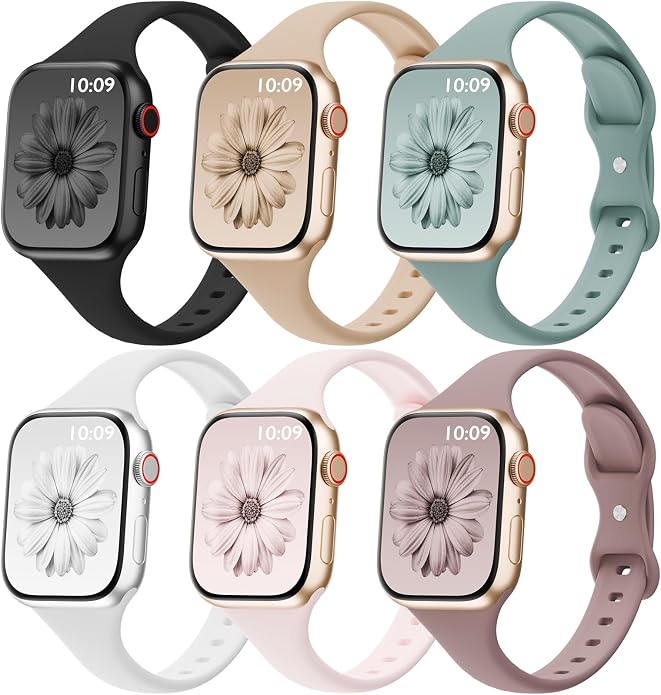 6 Pack Thin Bands Compatible by SLIMBAND