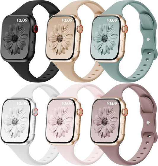 6 Pack Thin Bands Compatible by SLIMBAND