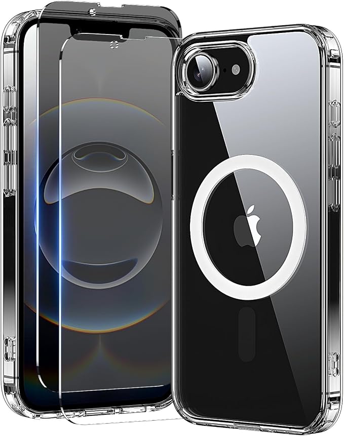 toushion 3 in 1 for iPhone 16E Case Clear/iPhone 17E Case, Not Yellowing by Unknown