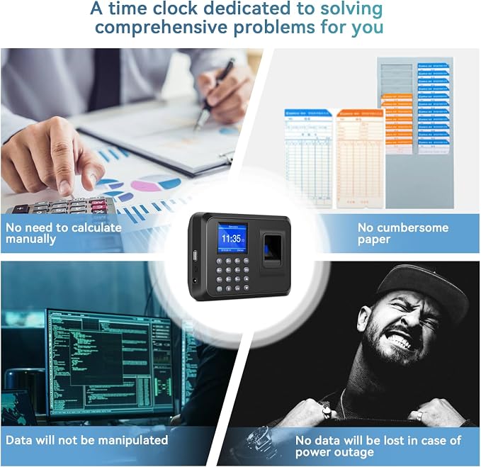 Time Clocks for Employees Small Business, Time Clock, Attendance Machine ​with - Image 5