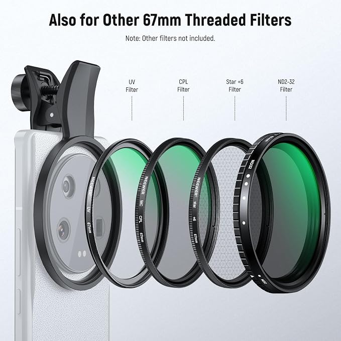 NEEWER 67mm Clip On Black Diffusion 1/4 Filter - Image 4