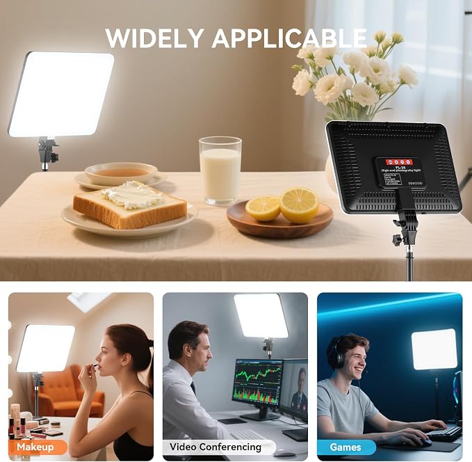 2-Pack LED Video Light Kit, 2700-6500k Dimmable Photography Lighting Kit - Image 7
