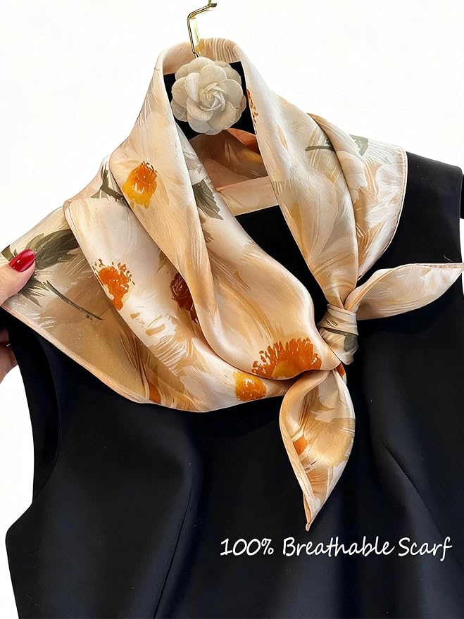 Silky Scarf for Women Lightweight Satin Bandanas Neck Hair Wrap For Sleeping - Image 3