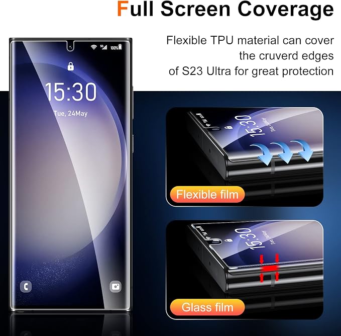 UniqueMe Compatible for Samsung Galaxy S23 Ultra 6.8 inch Screen Protector - Image 2