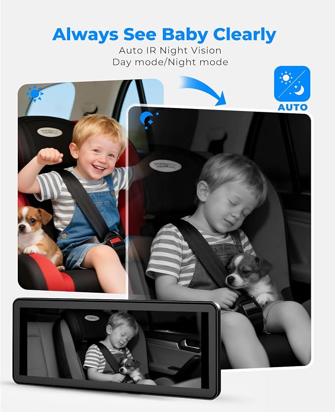 LUCKVIEW BM5PRO 7.2" 1080P HD Baby Car Camera - Image 5