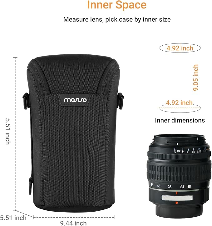 MOSISO Camera Lens Pouch Case, Top Access Crossbody Shoulder Bag - Image 2