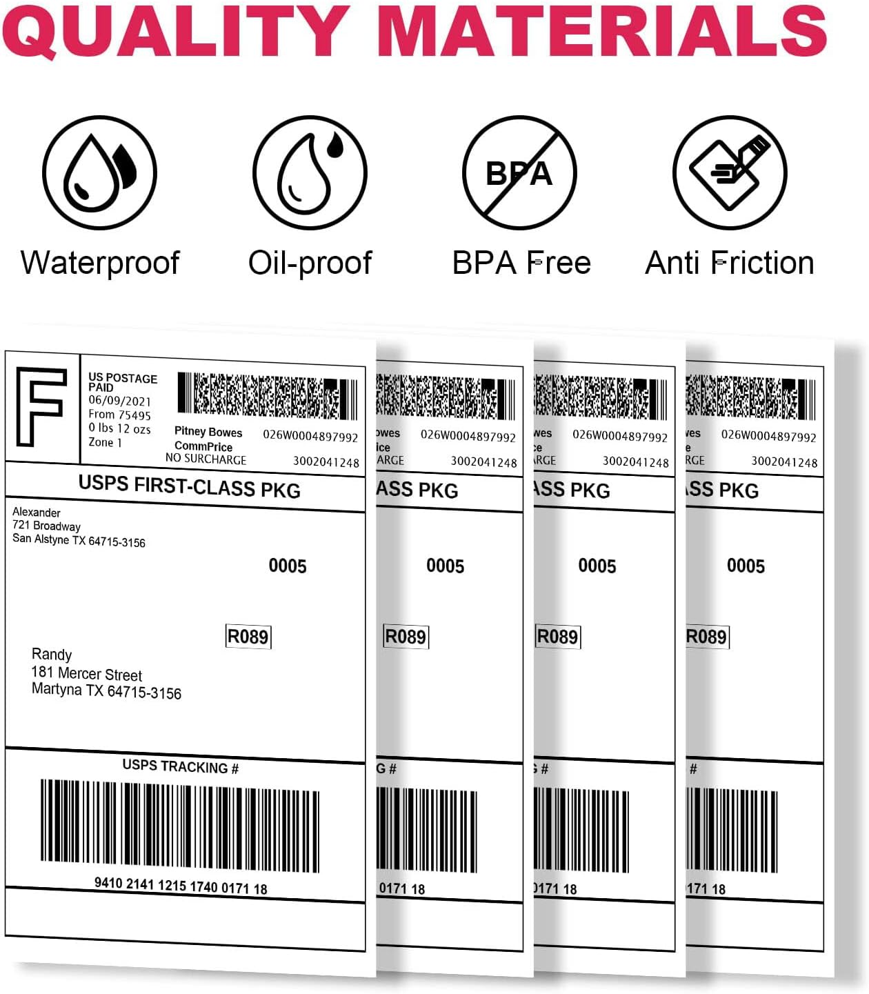 Direct Thermal Labels 4x6-450 Labels/Roll, Thermal Shipping Labels for Zebra 2844 ZP-450 ZP-500 ZP-505,18 Rolls,8100 Labels(NOT for DYMO)