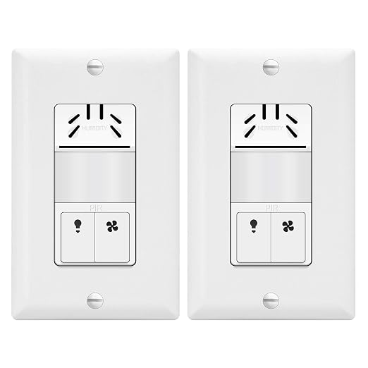 TOPGREENER Dual Tech Humidity Sensor Switch, Infrared PIR Motion & Air Moisture by TOPGREENER