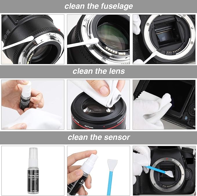 17-in-1 Camera Cleaning Kit for DSLR Cameras, - Image 3