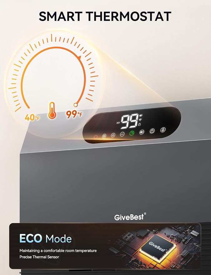 GiveBest Smart Wall Heater, 1500W Fast Heating Space Heater - Image 4