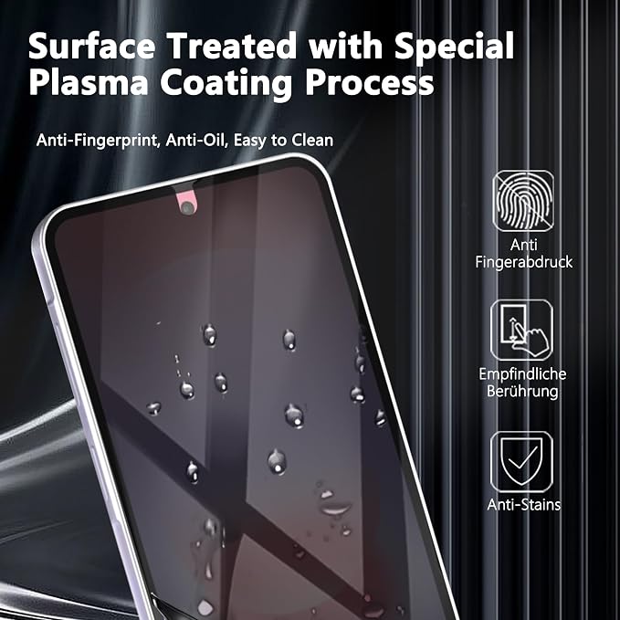 Privacy Screen Protector for Samsung Galaxy A37, 1+2 Pack TPU Anti-Spy Film - Image 8
