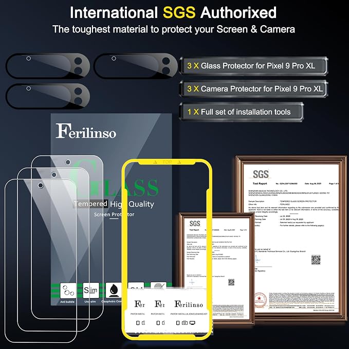 Ferilinso Full Coverage 3 Pack Screen Protector - Image 5