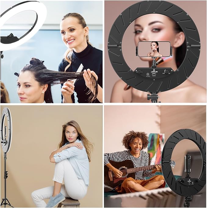 Ring Light 18 INCH Kit, 55W6700k Dimmable LED Light, Tripod Stand, Remote - Image 6