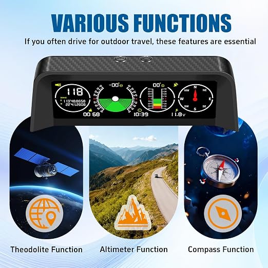 X60 Pro Car Inclinometer for Off-Road, GPS Speedometer MPH KMH - Image 3