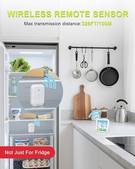 Bomivoi Wireless Fridge and Freezer Thermometer - Image 6
