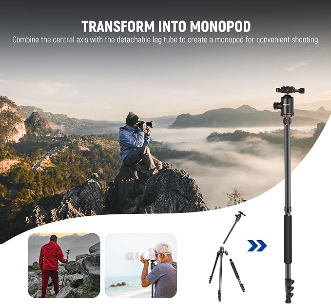 NEEWER 77” Camera Tripod Monopod - Image 6