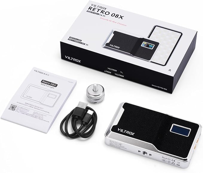 VILTROX 6000mAh On Camera LED Light, APP Control RGB Video Light, All Metal RGB - Image 4