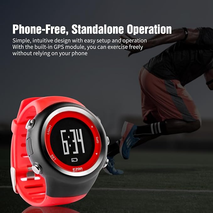 EZON GPS Running Watch with Distance Pace Alarm and Calorie Counter and - Image 4