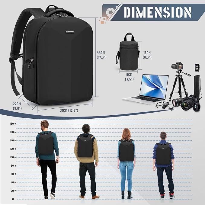 RAINSMORE Camera Backpack Hard Shell - Image 8