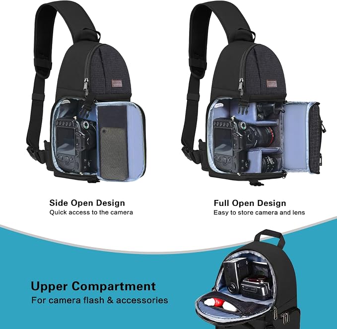 MOSISO Camera Sling Bag, DSLR/SLR/Mirrorless Camera Case Shockproof Photography - Image 2