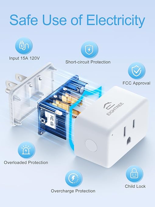 EIGHTREE Smart Plug 15A, Smart Plugs that Compatible - Image 7