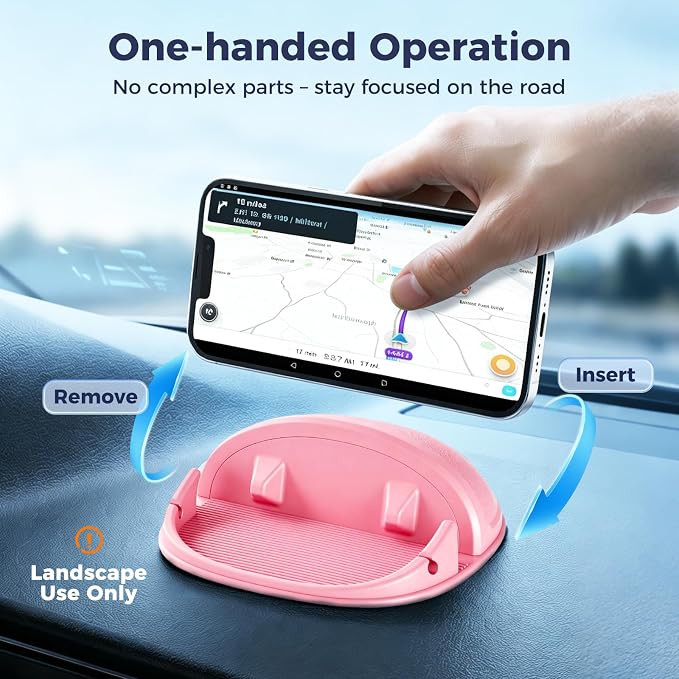 Loncaster Car Phone Holder, Car Phone Mount Silicone Car Pad Mat - Image 5