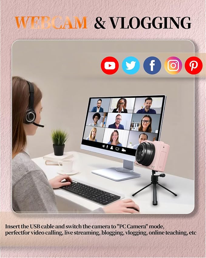 4K Digital Camera for Beginners & Teens, Compact Vlogging Camera - Image 7