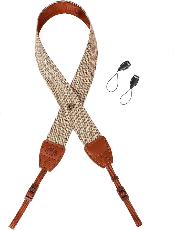 Camera Strap Canvas Brown Shoulder Strap - Image 3