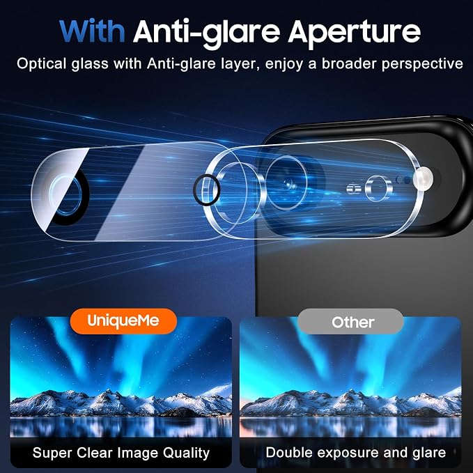 UniqueMe Compatible for 3 Pack iPhone Air Camera Lens Protector - Image 4