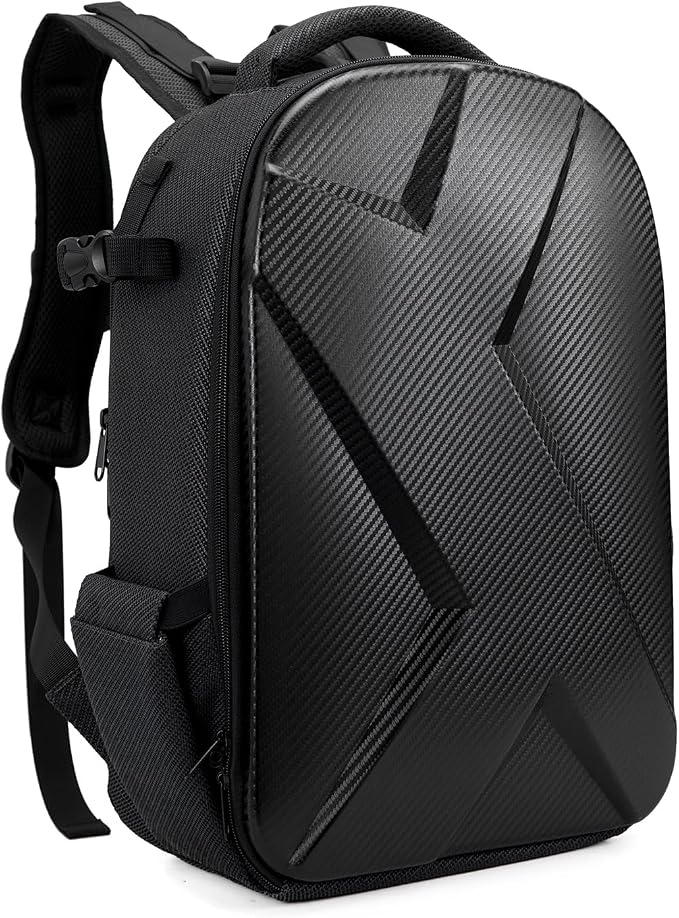 Camera Backpack Hard Shell Imitation Carbon Fiber DSLR, Waterproof Shockproof by Unknown