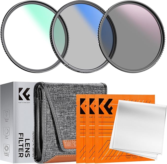 K&F CONCEPT 95mm UV/CPL/ND Lens Filter Kit-18 Multi-Layer Coatings, UV Filter + by KFCONCEPT