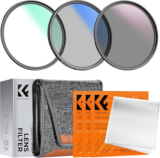 K&F CONCEPT 95mm UV/CPL/ND Lens Filter Kit-18 Multi-Layer Coatings, UV Filter + by KFCONCEPT