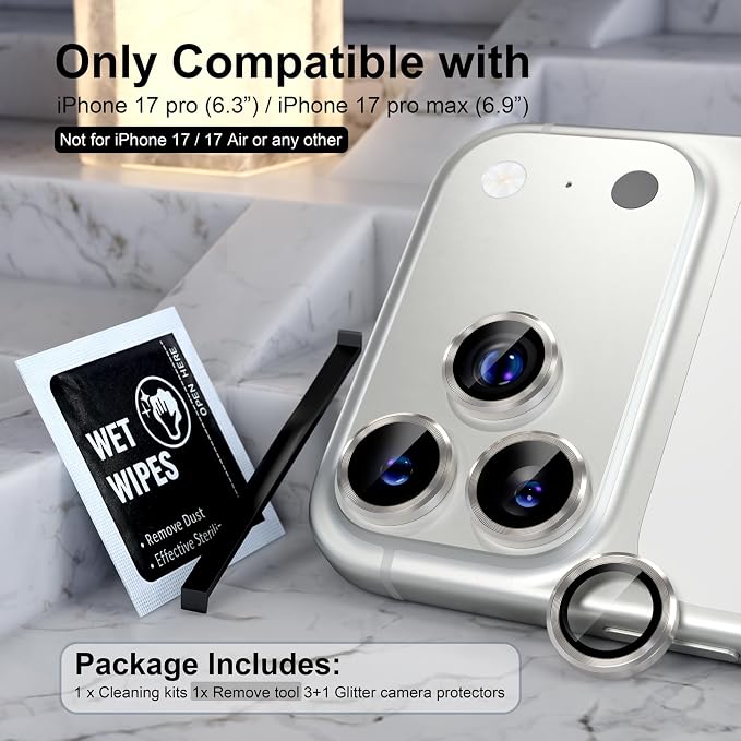 Choiche Compatible for iPhone 17 Pro/iPhone 17 Pro Max Camera Lens Protector - Image 2