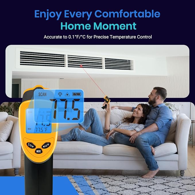 Etekcity Infrared Thermometer Laser Temperature Gun 1080, -58°F~ 1130°F - Image 4