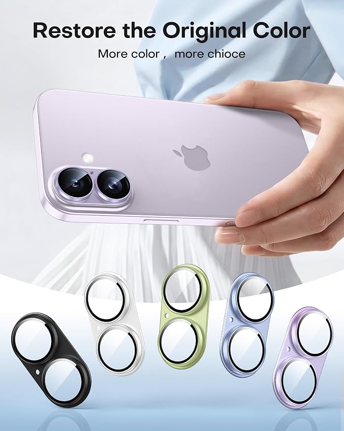 TAURI 2 Pack for iPhone 17 Camera Lens Protector, Full Coverage Military-Grade - Image 7
