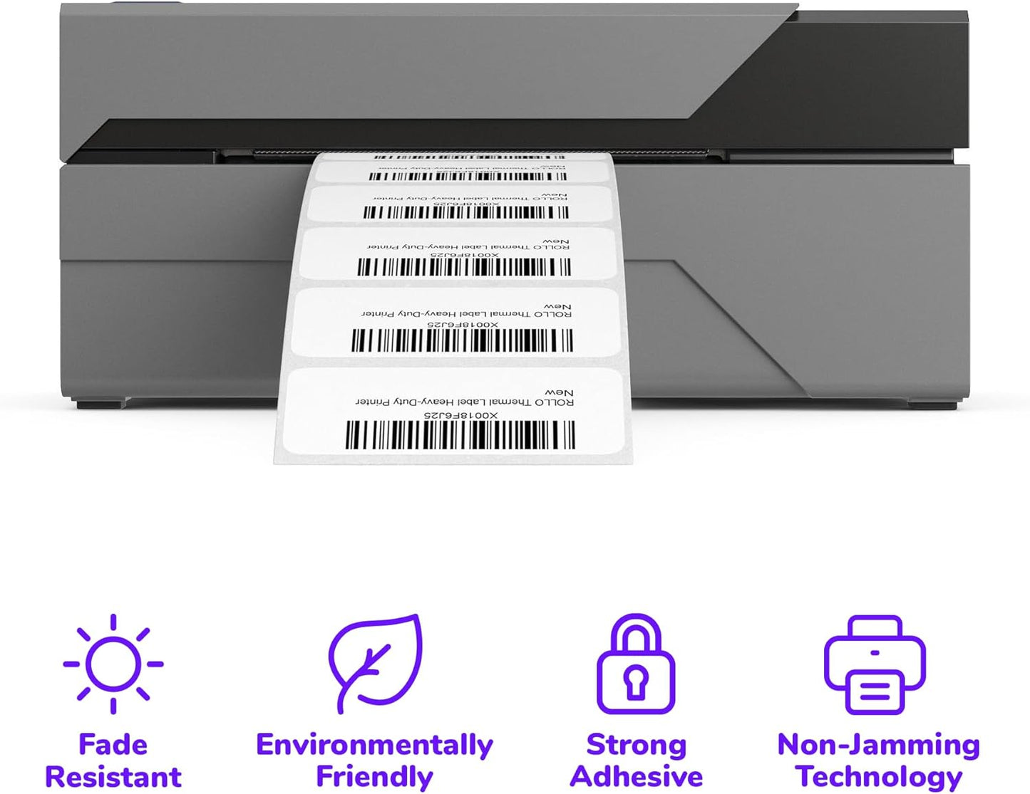 Rollo Direct Thermal 2x1 Barcode Labels - Roll of 1,000 Thermal Labels for Shipping (Commercial Grade Stickers)