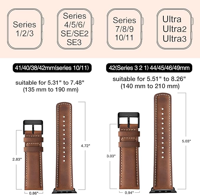 SUNFWR Leather Bands Compatible - Image 6
