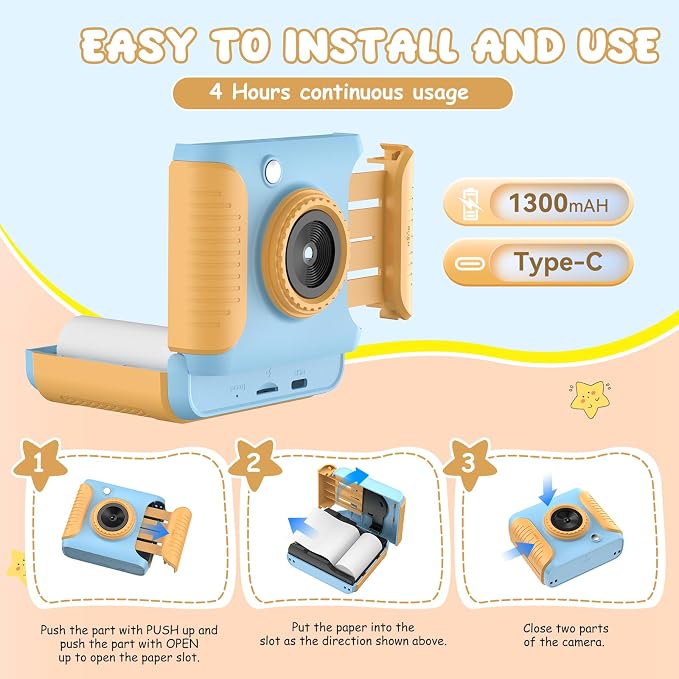 Instant Print Camera for Kids, 2.4 Inch Screen Kids Instant Cameras, Christmas - Image 5
