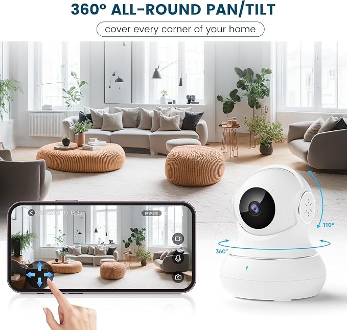 litokam 360 Cameras for Home Security 2K, 2 Pack Indoor Security Camera for - Image 4