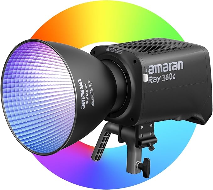 amaran Ray 360c 360W RGB LED Video Light APP/DMX Control 12 Effects, COB by amaran