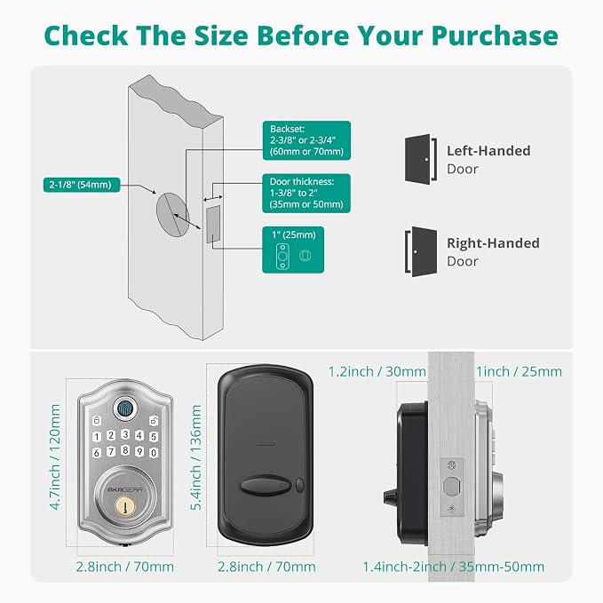 AkaGear DS10 Pro Keyless Entry Door Lock - Image 8