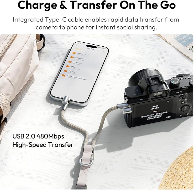 ULANZI YF01 Camera Strap with Built-In USB-C Data Cable — 3-in-1 Quick Release - Image 7