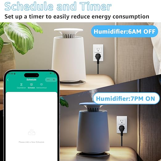 WiFi Plug with Switch, Compatible with Alexa and Google Home via Tuya, Compact - Image 6