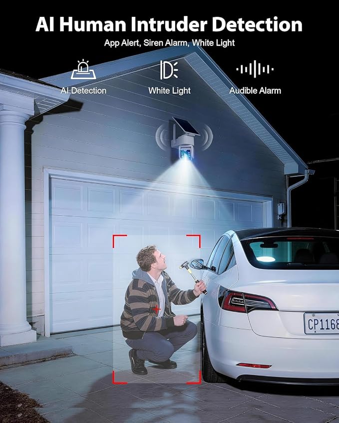 5G & 2.4G Wi-Fi Outdoor Camera Wireless, Solar Security Cameras Wireless Outdoor - Image 6
