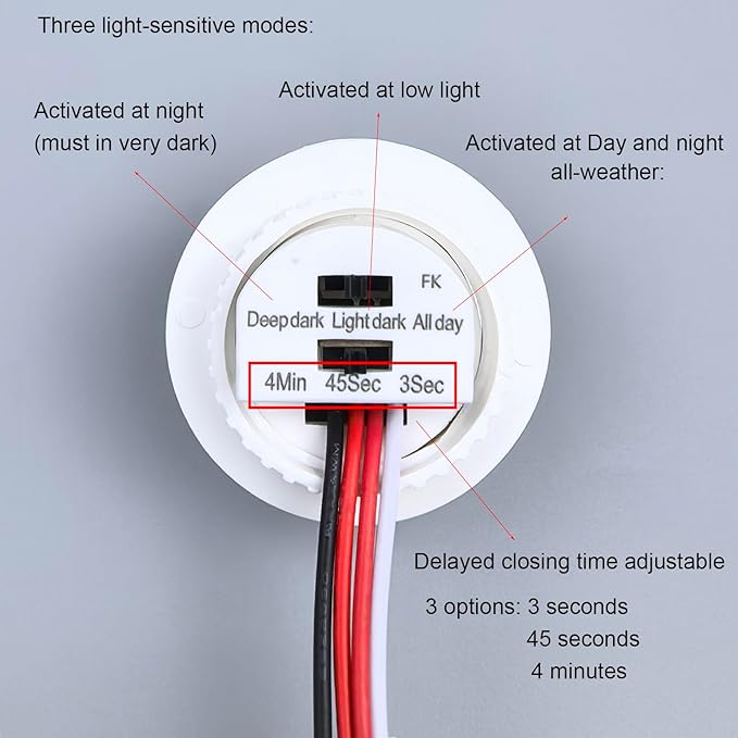 DC 12V/24V Motion Sensor Light Switch, PIR Smart Infrared Human Body Detection - Image 4