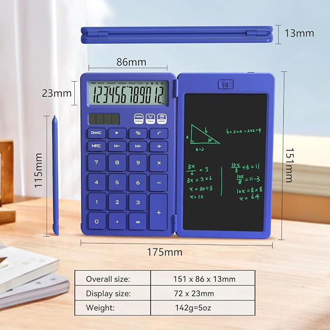 Desk Calculator with Erasable LCD Notepad Calculators ROATEE Desktop Basic - Image 4