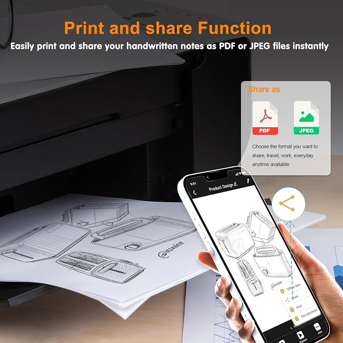 Yuan Digital Sync Pen with Notebook, Smart Writing Set Real time Sync Digitizing - Image 4
