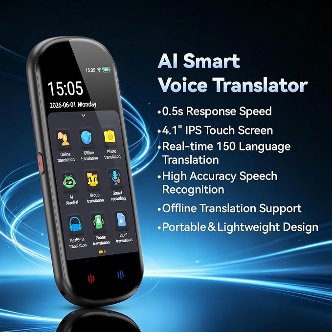 Language Translator Device, Upgraded AI Translator - Image 2