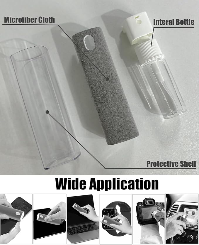Screen Cleaner Car Screen Cleaner Spray and Wipe Car Stuff Mini Cleaning Kit - Image 2